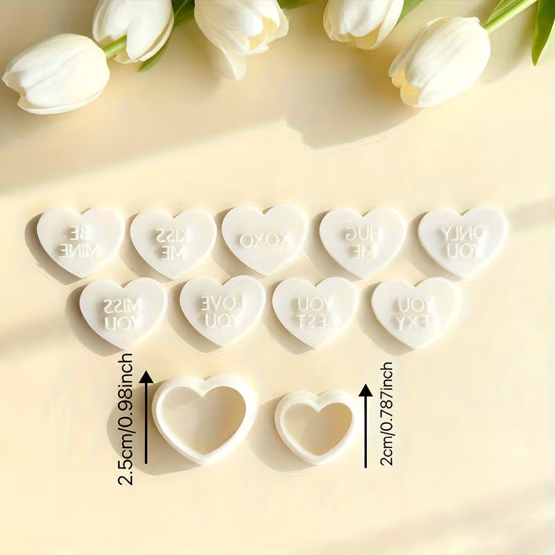 Heart Stamp Set for Clay