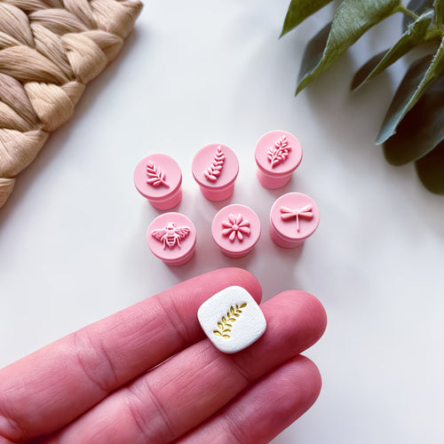 Sawa flower stamp set for decorating handmade pottery and ceramics